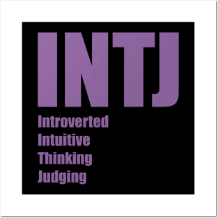 INTJ The Architect MBTI types 1A Myers Briggs personality Posters and Art